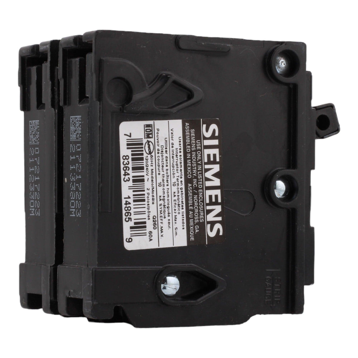 Siemens QP, Q260, 60A, 2P, 120/240V, Thermal Magnetic, Circuit Breaker - Image 5