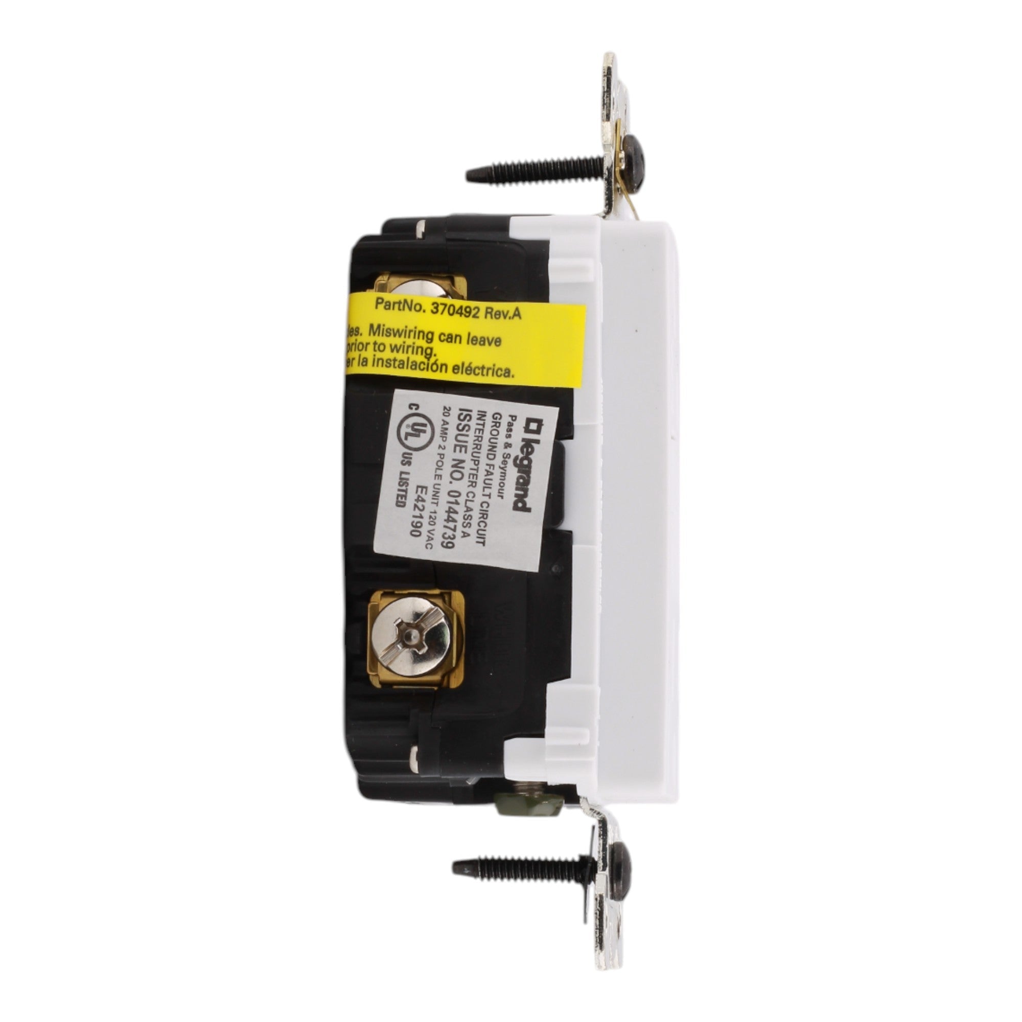 Legrand radiant 2097TRWRW 20A TR/WR Self-Test GFCI Receptacle - Image 7