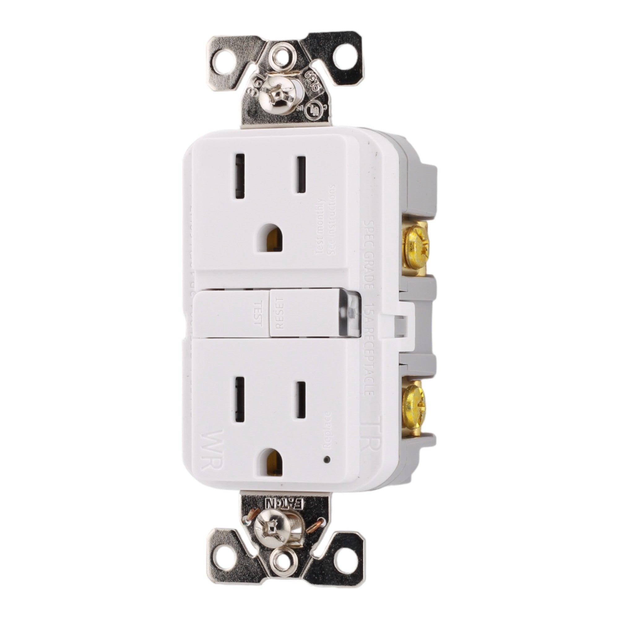 Eaton TWRGF15W 15 Amp Tamper and Weather-Resistant Self-Test GFCI 125V, White, UL Listed - Image 3