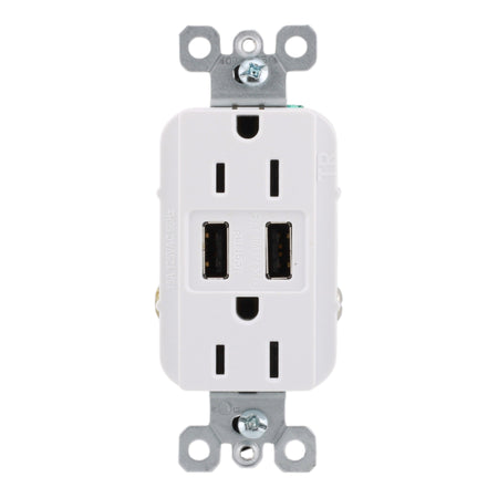 Legrand radiant TM826USBW 15A 3.1A USB-A TR Outlet