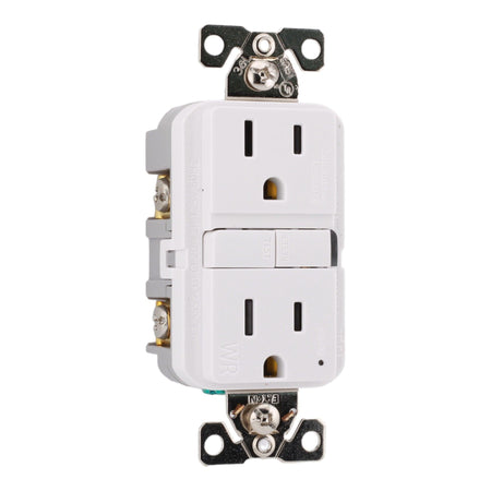 Eaton TWRGF15W 15 Amp Tamper and Weather-Resistant Self-Test GFCI 125V, White, UL Listed