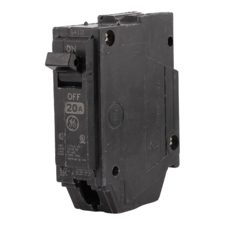 GE THQL1120 20 Amp Single Pole Circuit Breaker - 120/240V, Plug-In, UL Listed - Image 2