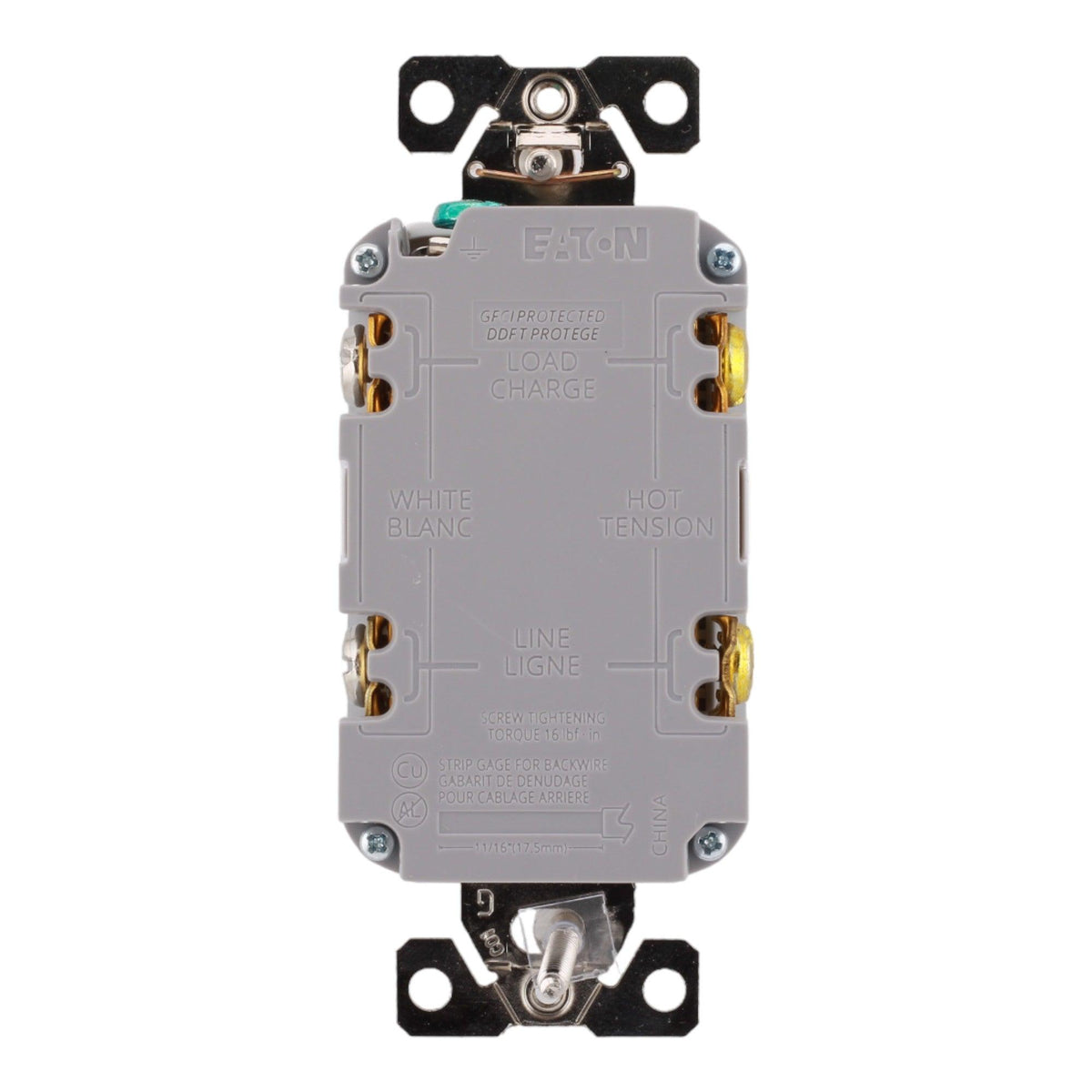 Eaton TWRGF15W 15 Amp Tamper and Weather-Resistant Self-Test GFCI 125V, White, UL Listed - Image 4