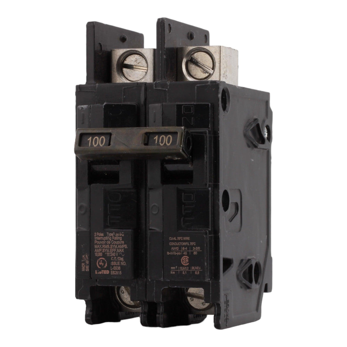 Siemens BQ2B100L 100 Amp Double Pole 240V Bolt-On Standard Trip Circuit Breaker UL - Image 2