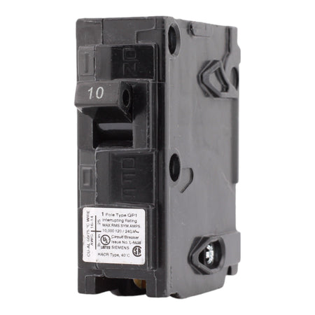 Siemens Q110 10 Amp Single Pole 120V Plug-In Standard Trip Circuit Breaker UL - Image 3