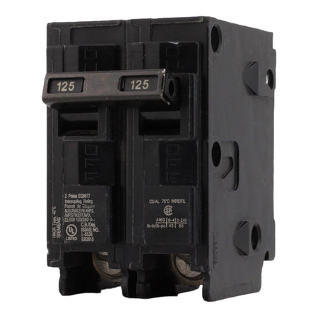 Siemens EQ9677 125 Amp Double Pole Circuit Breaker, Thermal Magnetic Trip, 240V, Plug-In, UL Listed - Image 3