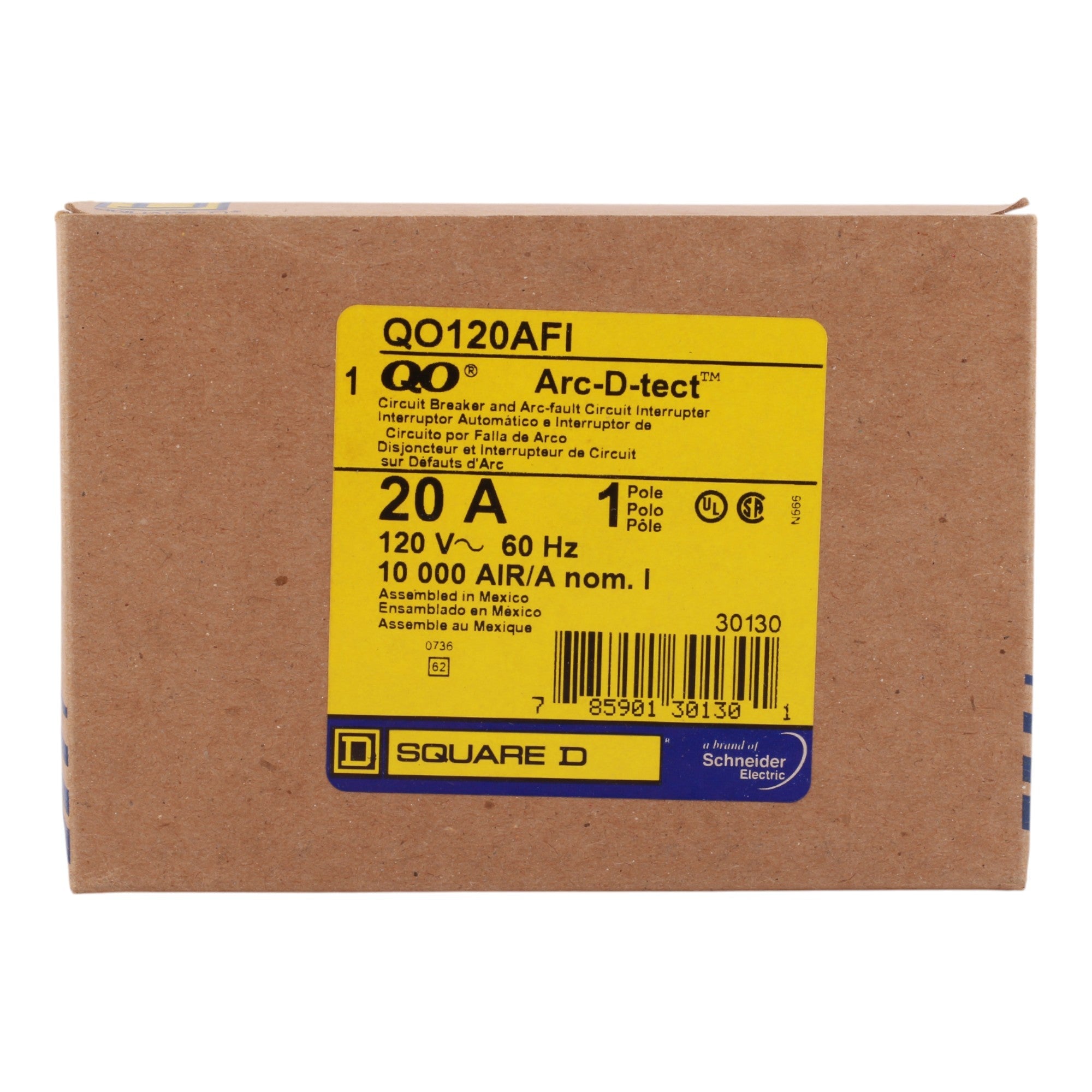 Square D QO QO120AFI 20A 1P 120V AFCI Circuit Breaker - Image 3