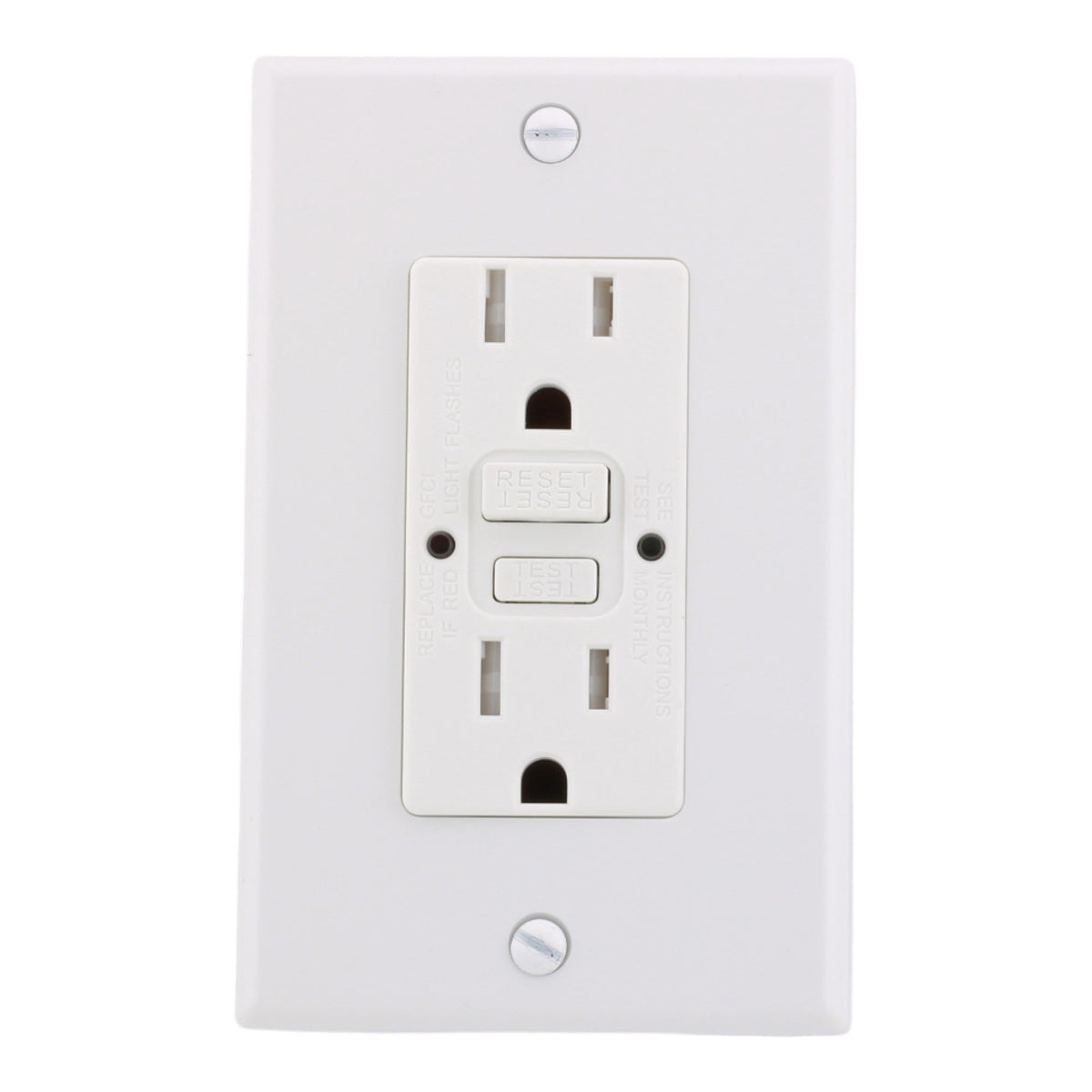 Hubbell GFTRST15W 15A 2P 125V Self-Test TR GFCI Receptacle