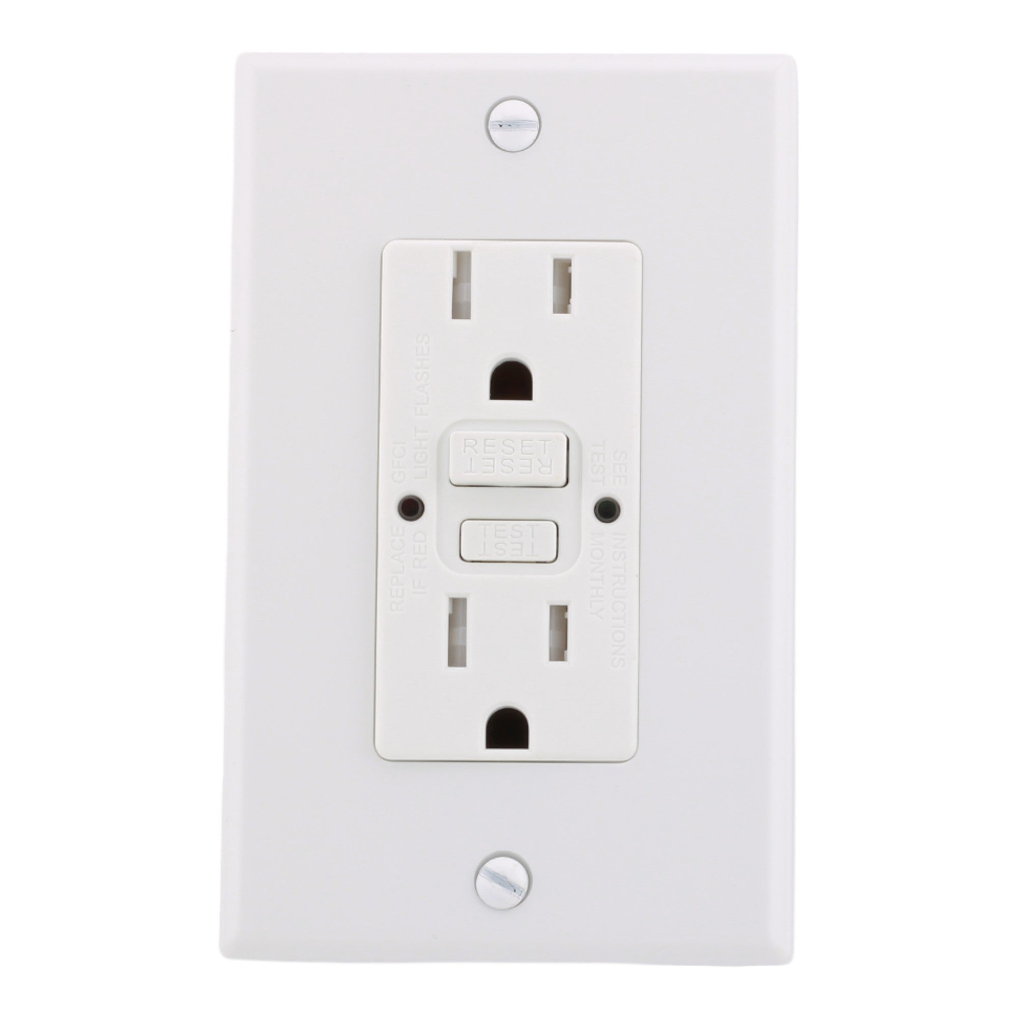 Hubbell GFTRST15W 15A 2P 125V Self-Test TR GFCI Receptacle