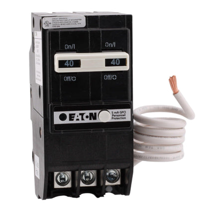 Eaton BRN240GF 40 Amp Double Pole 240V Pigtail-Neutral GFCI Ground Fault Circuit Breaker UL - Image 3