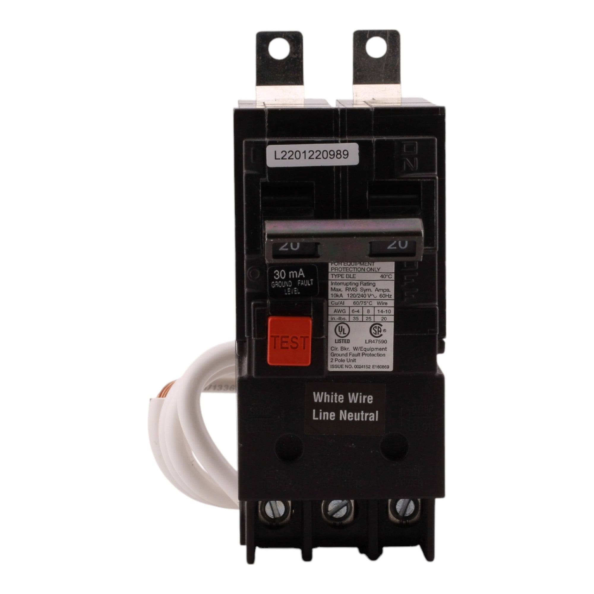 Siemens BE220 20A 2P 120/240V GFCI Circuit Breaker - Image 2