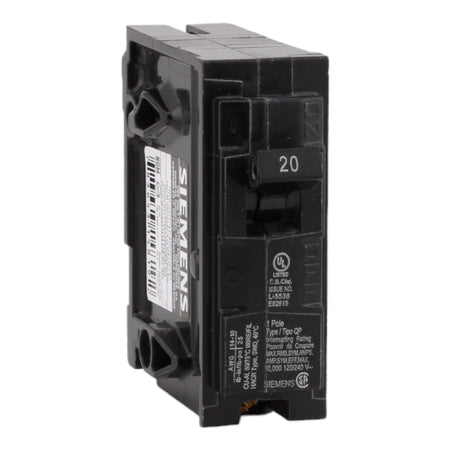 Siemens Q120 20 Amps 120 Volts Single Pole Thermal Magnetic Circuit Breaker, Plug-In Mount, Compatible with Siemens QP Panels - Image 3