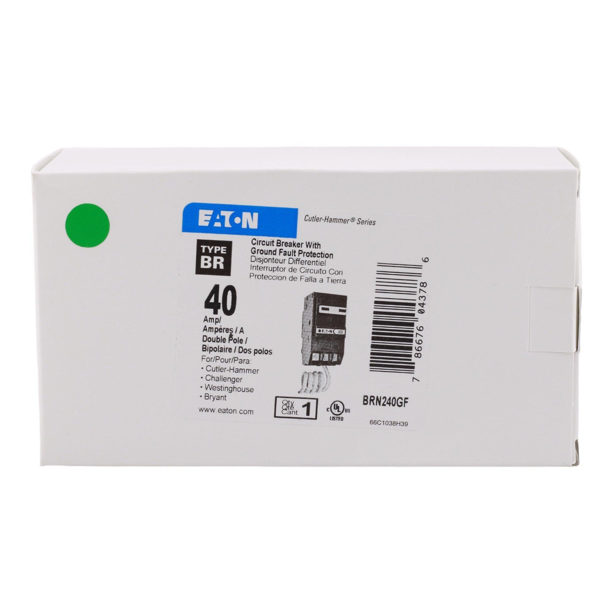 Eaton BRN240GF 40 Amp Double Pole 240V Pigtail-Neutral GFCI Ground Fault Circuit Breaker UL - Image 9