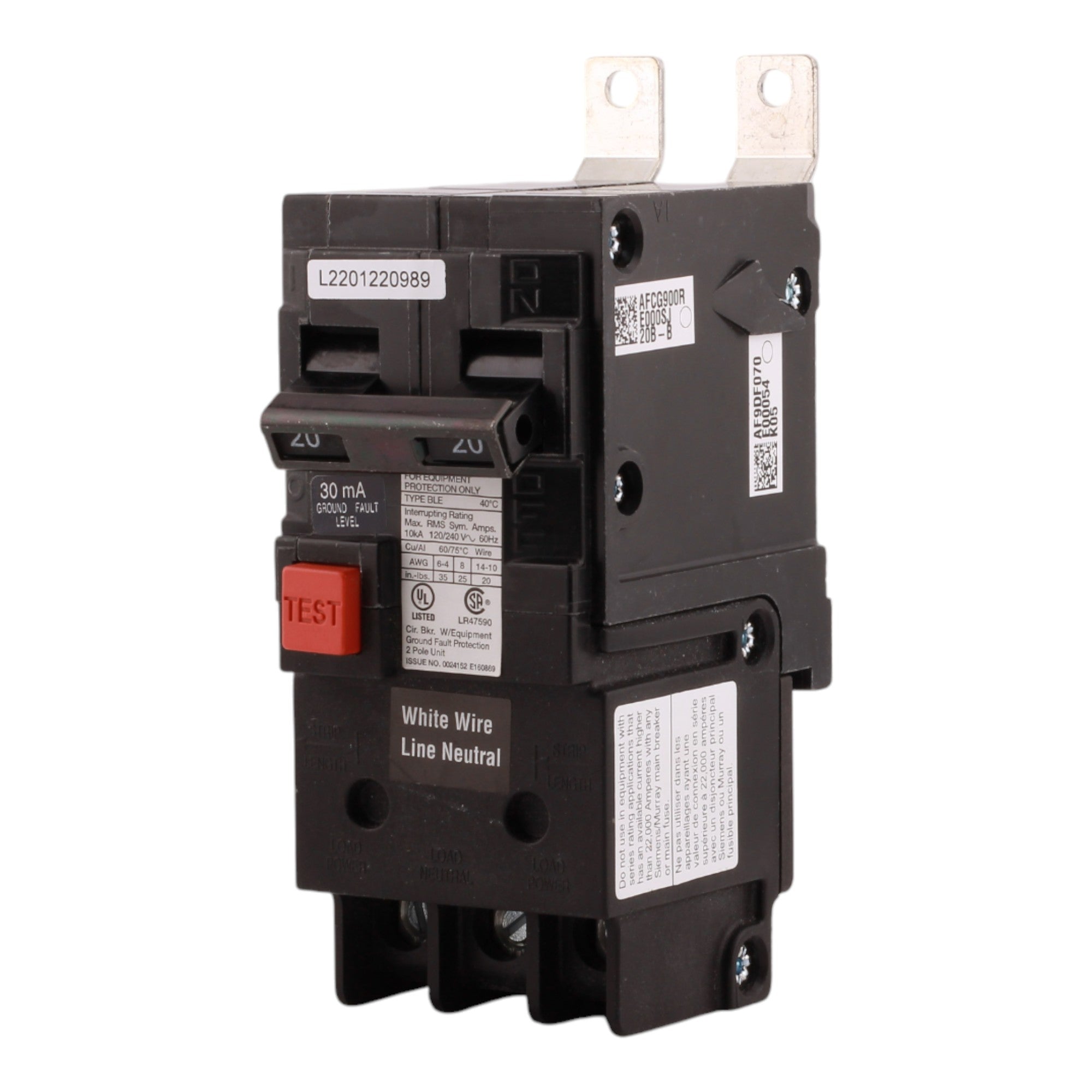 Siemens BE220 20A 2P 120/240V GFCI Circuit Breaker - Image 7