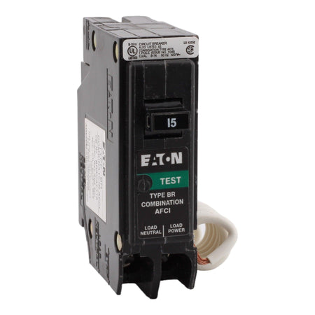 Eaton BRACAF115 15 Amp Single Pole 120V Pigtail-Neutral AFCI Arc Fault Circuit Breaker UL - Image 3