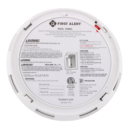 BRK 7030BSL Smoke and Carbon Monoxide Alarm with LED Strobe Light and 10-Year Battery Backup - Image 4