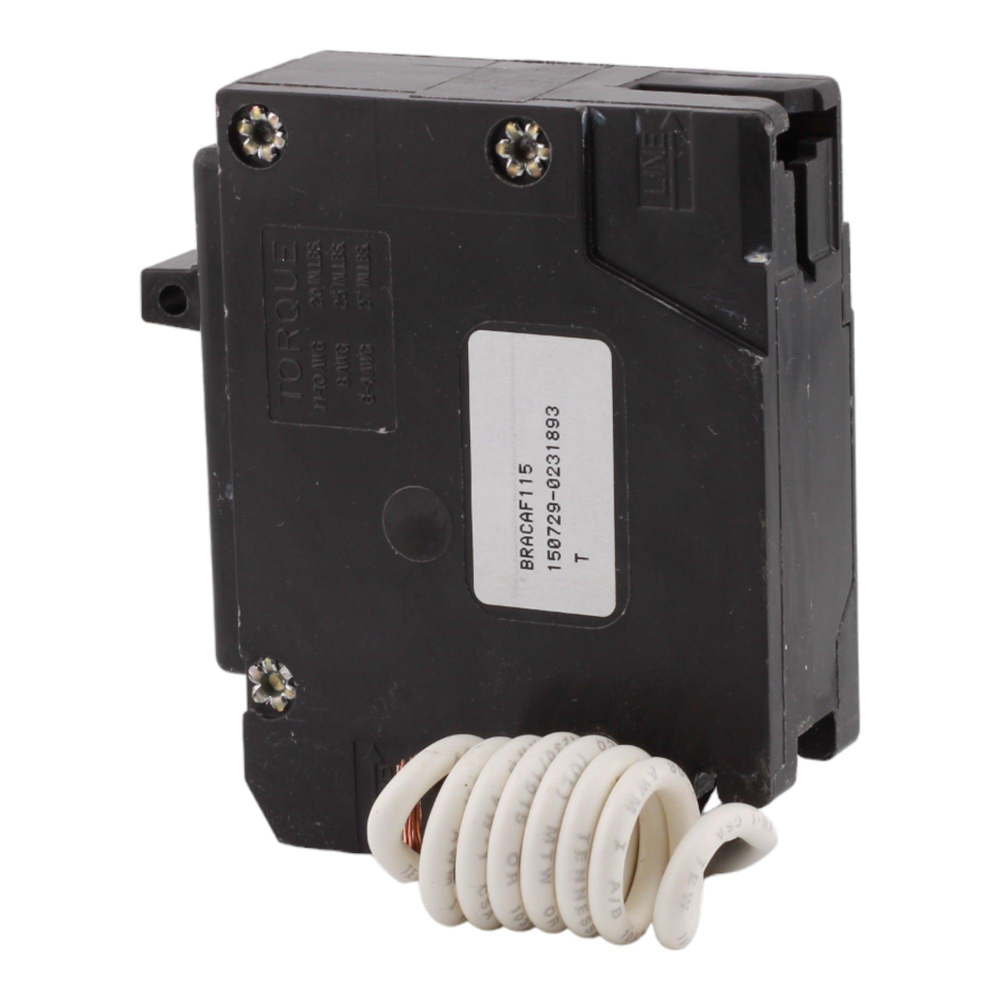 Eaton BRACAF115 15 Amp Single Pole 120V Pigtail-Neutral AFCI Arc Fault Circuit Breaker UL - Image 4