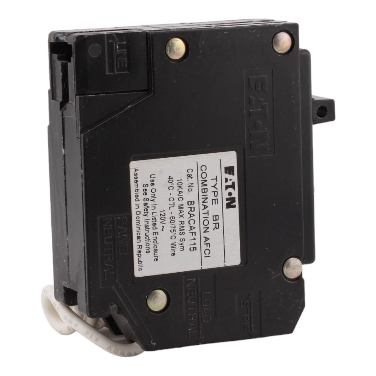 Eaton BRACAF115 15 Amp Single Pole 120V Pigtail-Neutral AFCI Arc Fault Circuit Breaker UL - Image 5