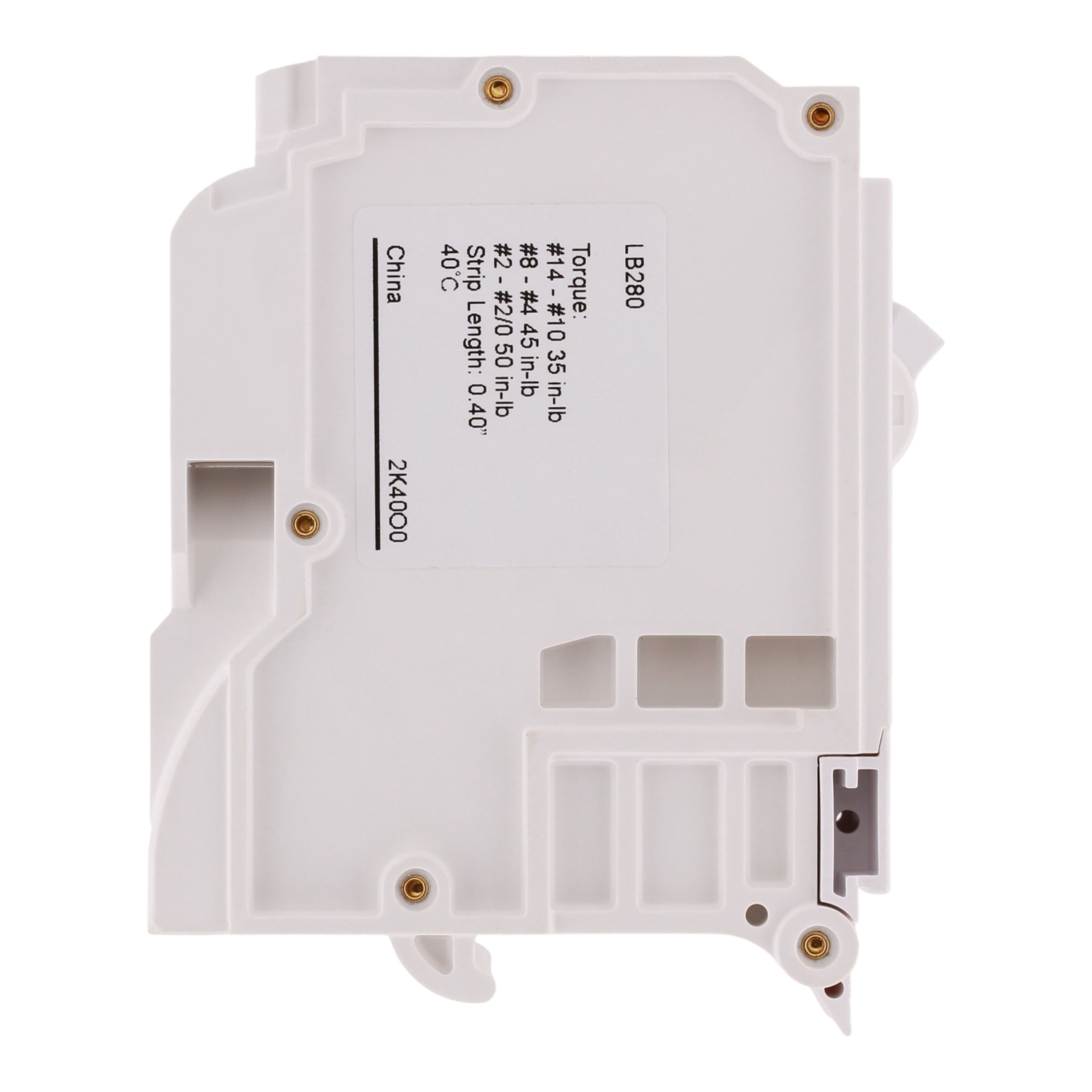 Leviton LB280 80A 2P 120/240V Standard Hydraulic Magnetic Circuit Breaker - Image 5