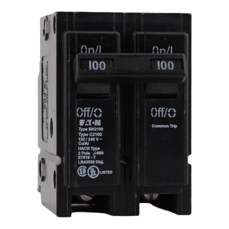 Eaton BR2100 100 Amp Double Pole 240V Plug-In Standard Trip Circuit Breaker UL - Image 2