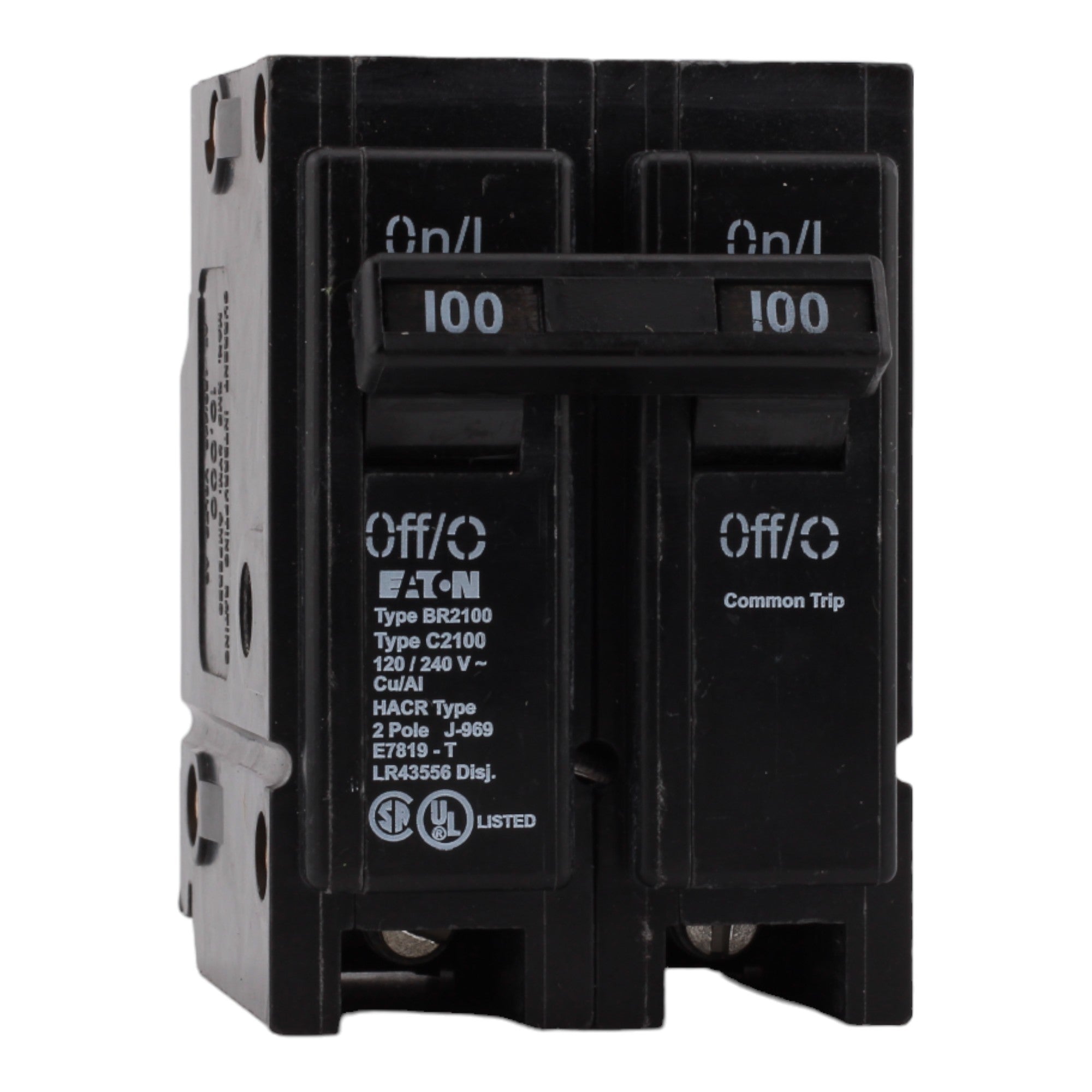 Eaton BR2100CS 100 Amps 120/240 Volts Two-Pole Thermal Magnetic Circuit Breaker for Type BR Loadcenters - Image 2