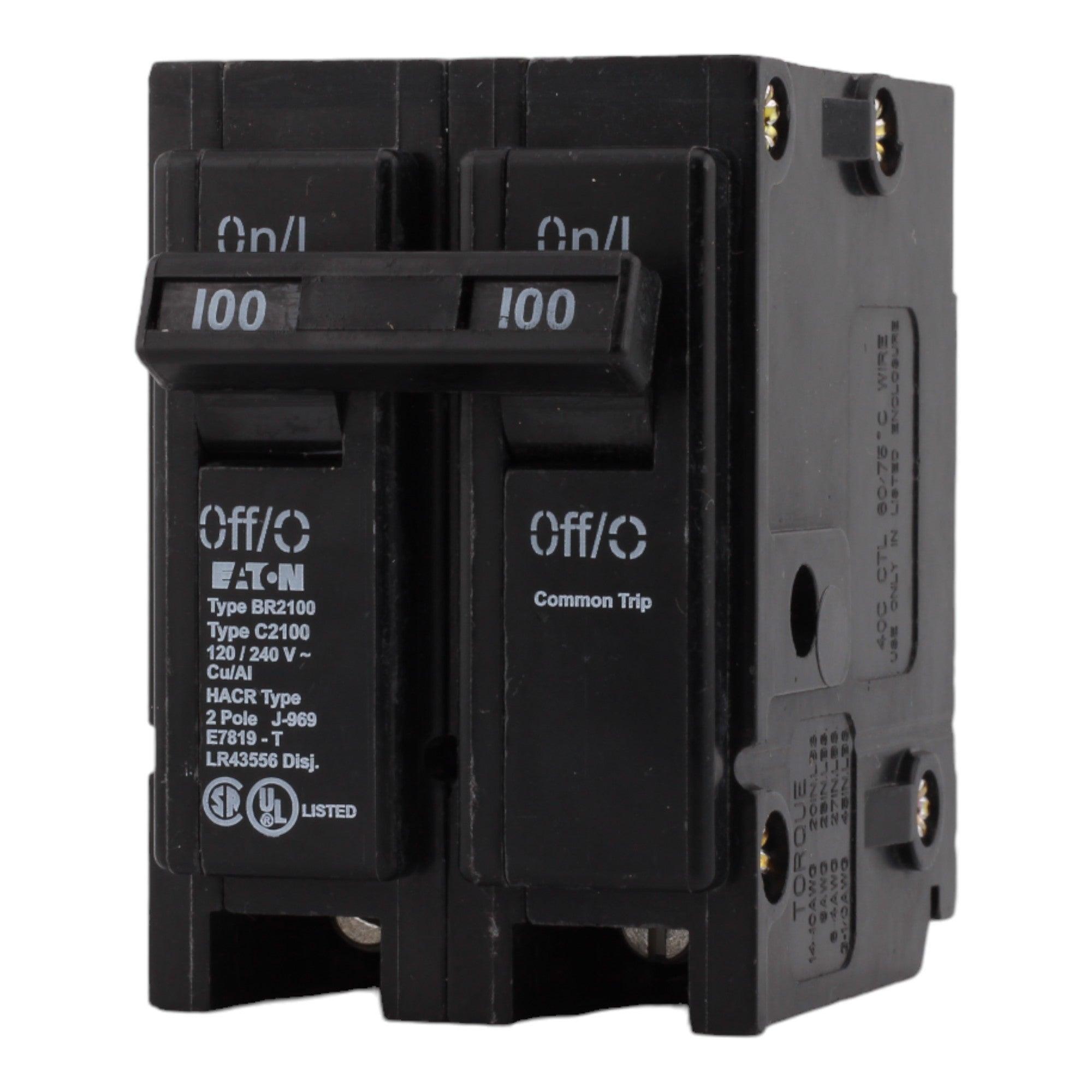 Eaton BR2100 100 Amp Double Pole 240V Plug-In Standard Trip Circuit Breaker UL - Image 3