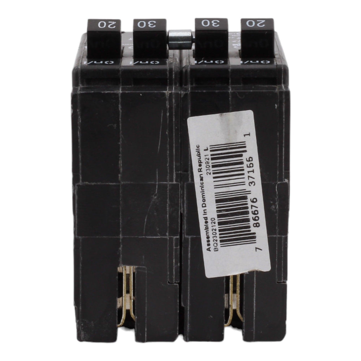 Eaton BQ2302120, (2) 20A & (1) 30A, 120/240V, 4-Pole, 10kAIC, Thermal Magnetic Circuit Breaker, Rejection Tab, for Type BR Load Centers - Image 7