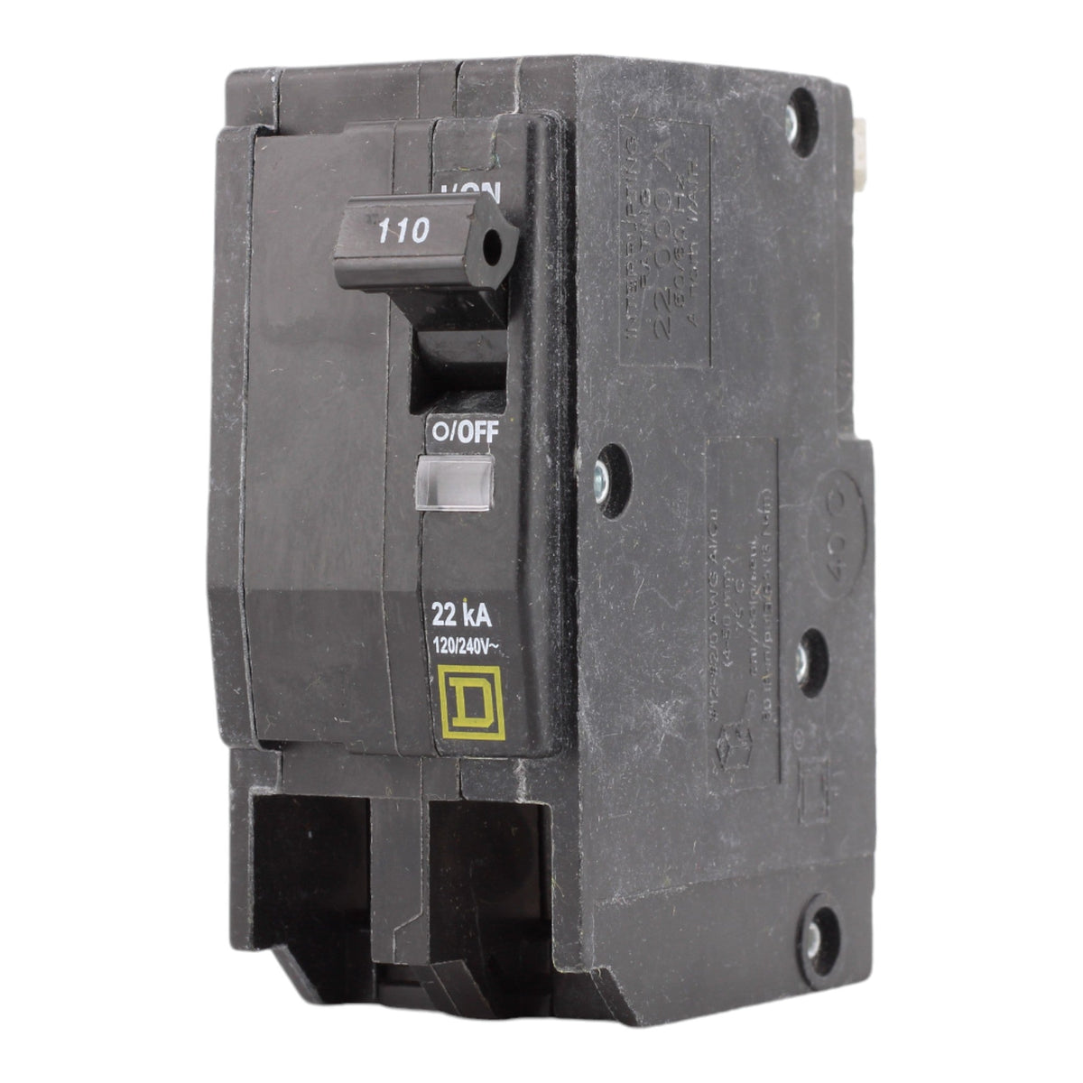 Square D QO2110VH 110 Amp Double Pole 240V Standard Trip Plug-In Circuit Breaker UL - Image 3