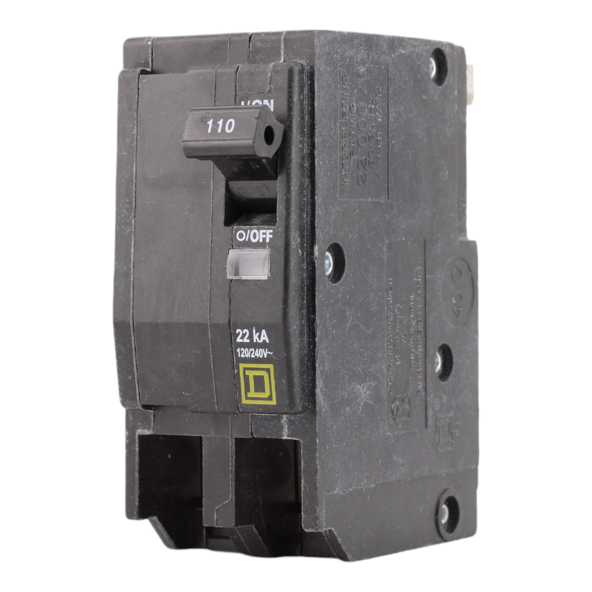 Square D QO2110VH 110 Amp Double Pole 240V Standard Trip Plug-In Circuit Breaker UL - Image 3