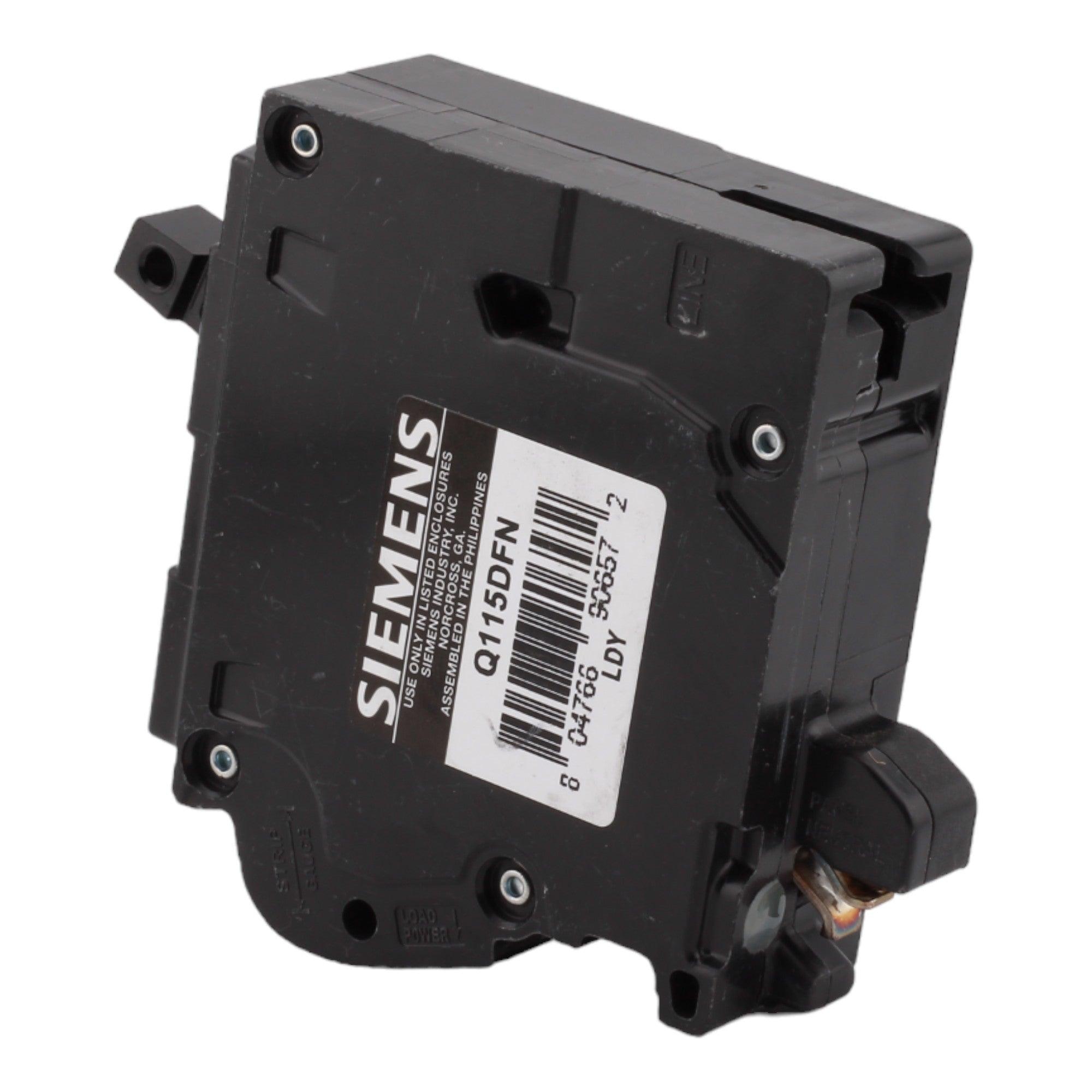 Siemens Q115DFN, 15 Amp, 120 Volt, Single Pole, Dual Function Circuit Breaker, AFCI/GFCI Protection, Plug-On Neutral, For Siemens Loadcenters - Image 3