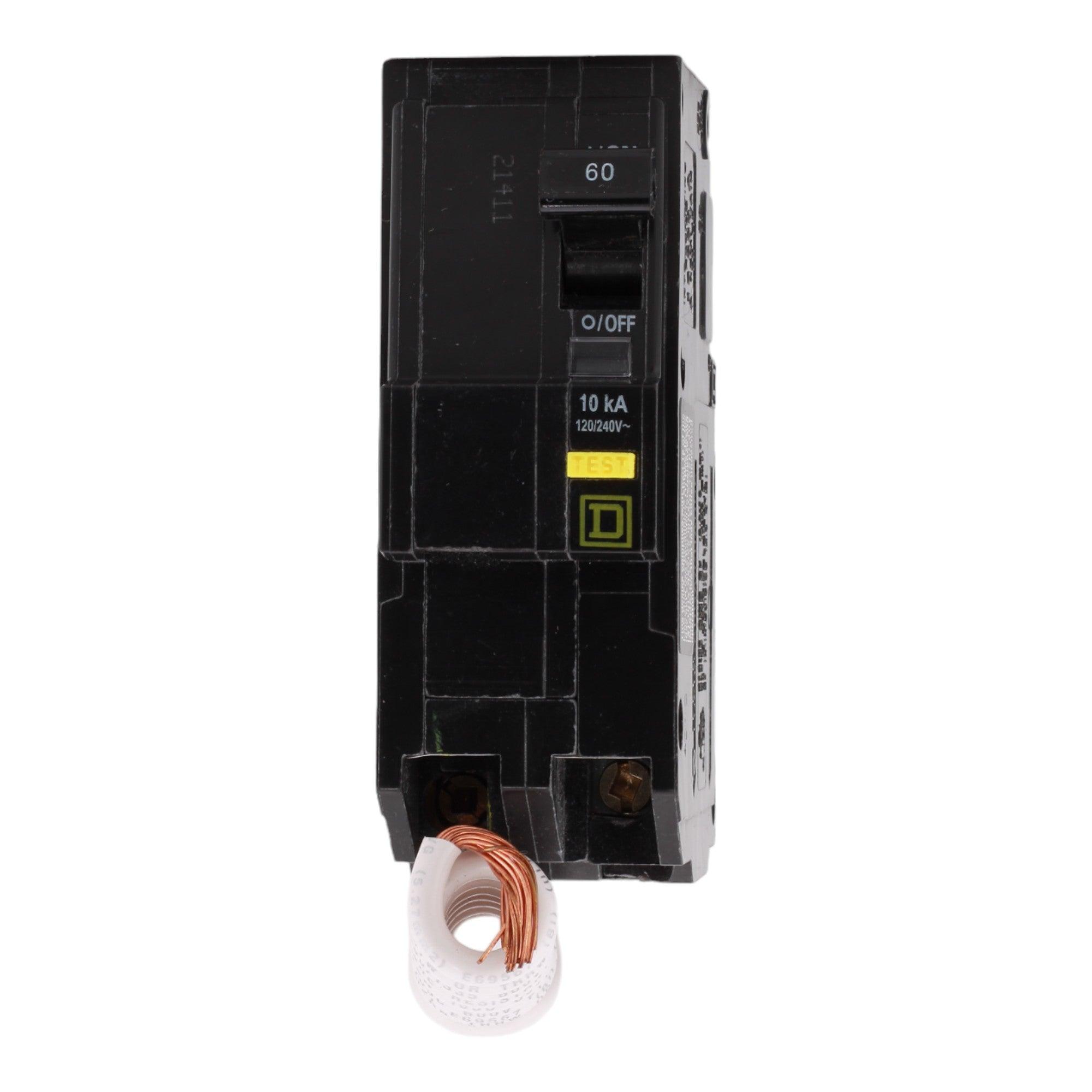 Square D QO260GFI 60 Amp Double Pole 240V Pigtail-Neutral GFCI Ground Fault Circuit Breaker UL - Image 2