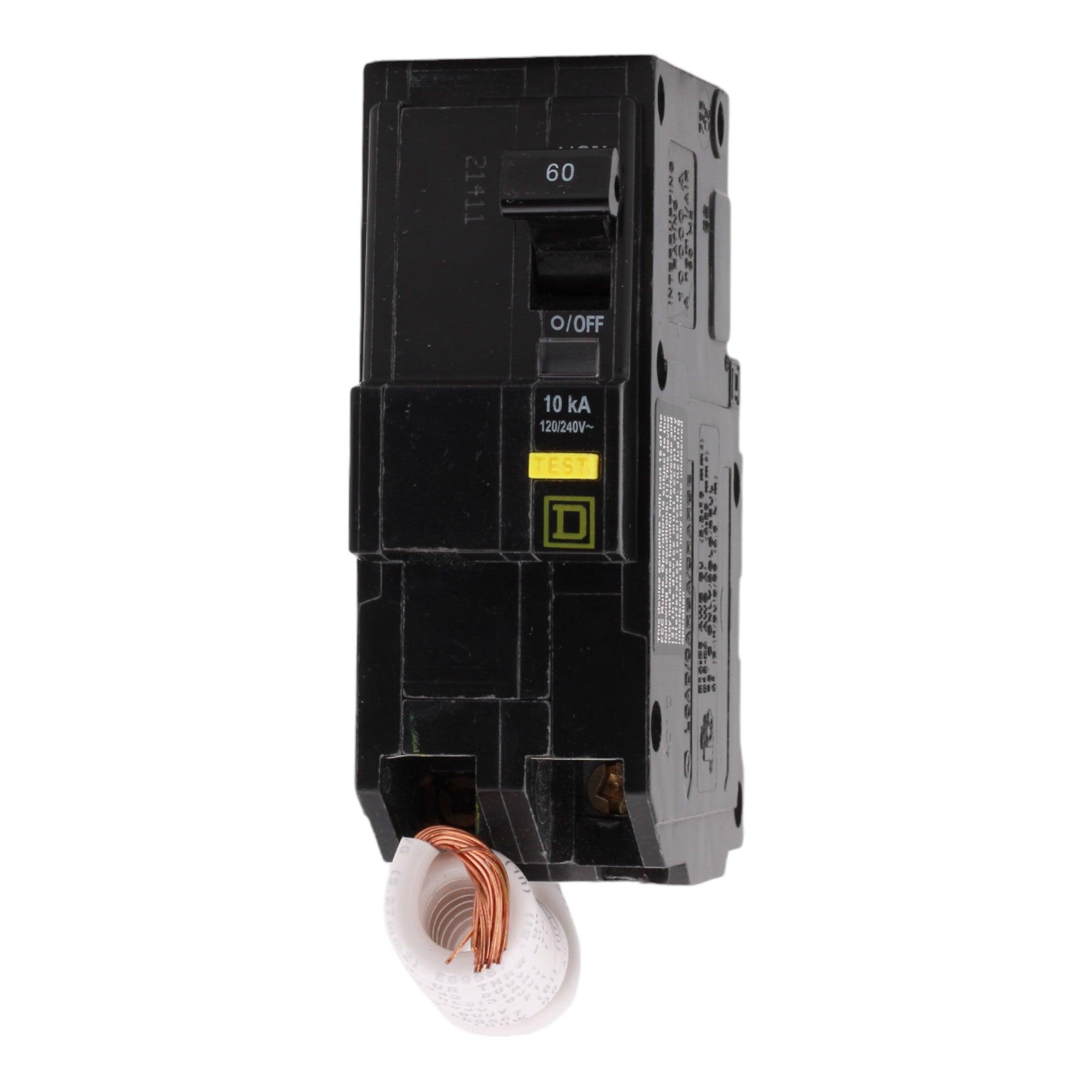 Square D QO260GFI 60 Amp Double Pole 240V Pigtail-Neutral GFCI Ground Fault Circuit Breaker UL - Image 3