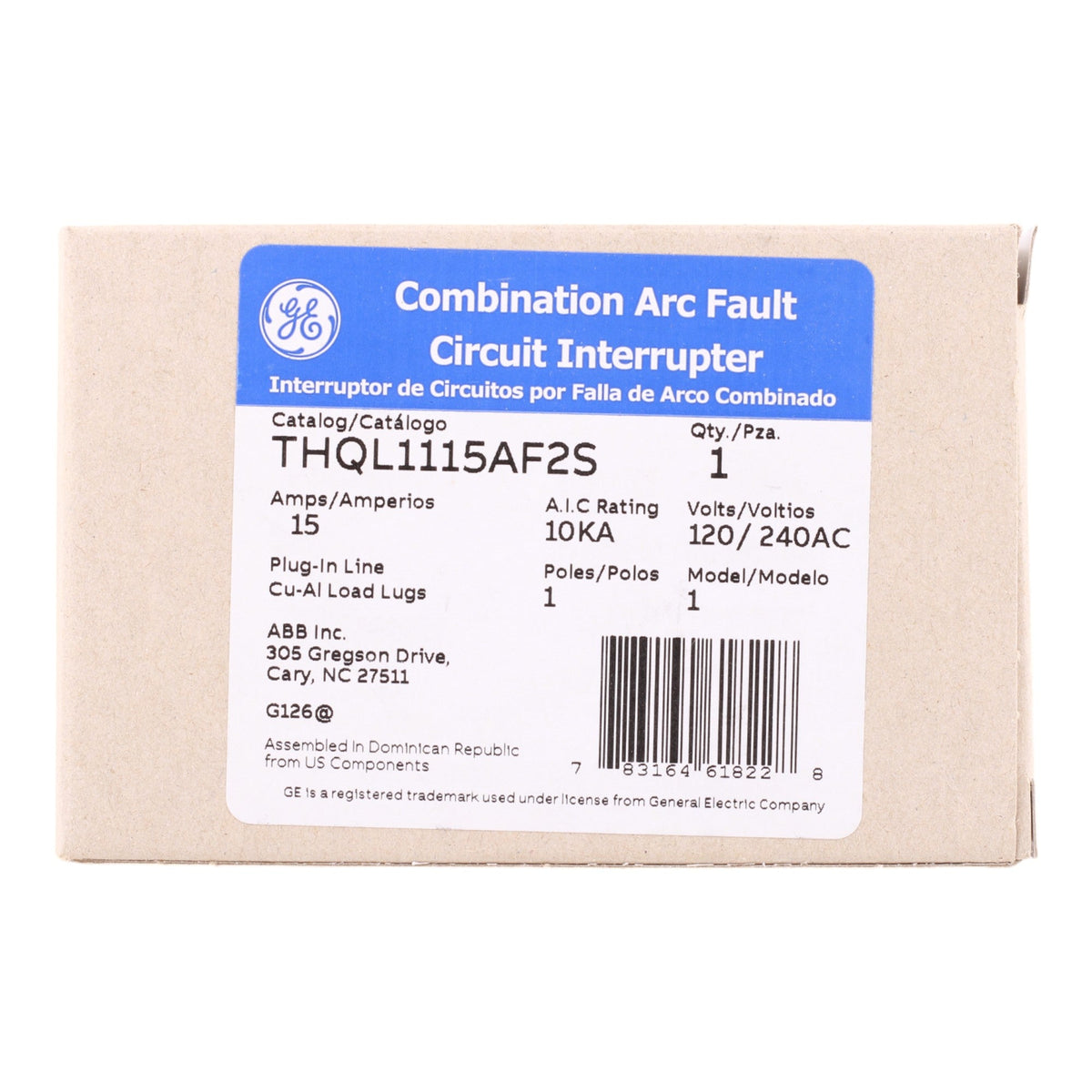 GE THQL1115AF2S 15 Amp Single Pole 120V Plug-In Arc Fault Circuit Breaker UL - Image 8