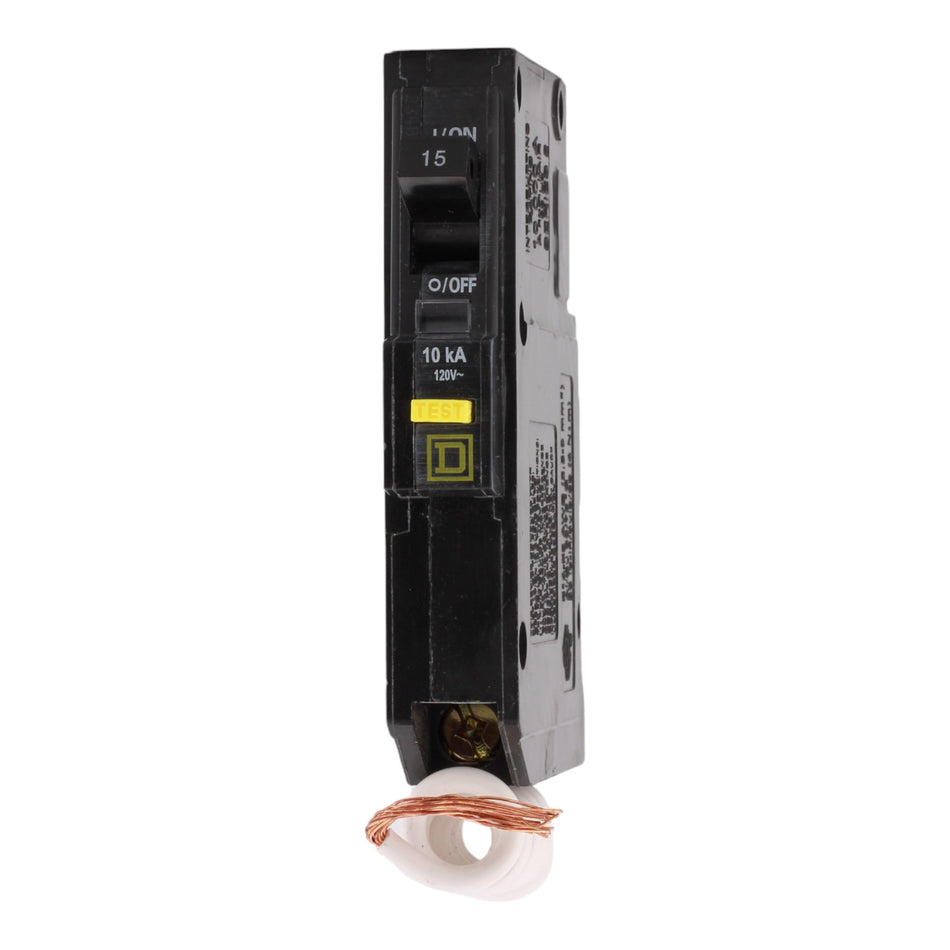 Square D QO115GFI 15 Amp Single Pole 120V Pigtail-Neutral GFCI Ground Fault Circuit Breaker UL - Image 2