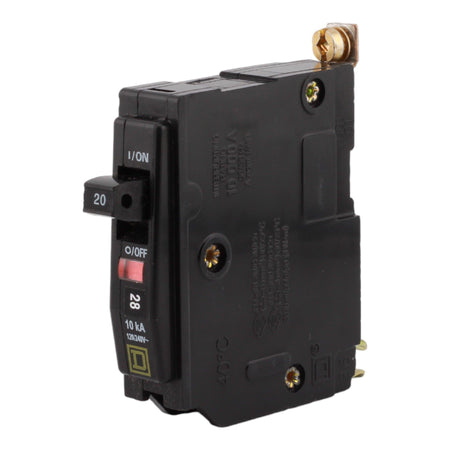 Square D QOB120 20 Amp Single Pole Circuit Breaker - 120 Volt, Bolt-On, UL Listed - Image 2