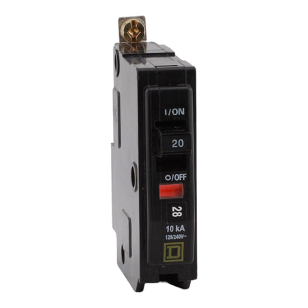 Square D QOB120 20 Amp Single Pole Circuit Breaker - 120 Volt, Bolt-On, UL Listed - Image 3