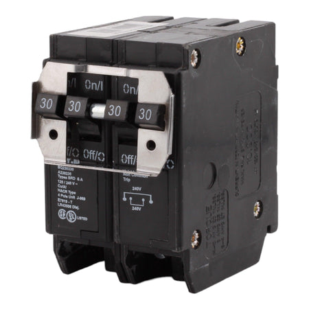 Eaton BR, BQC230230, (2) 30A, 4P, 120/240V, Quadplex, Plug-On, Circuit Breaker - Image 2