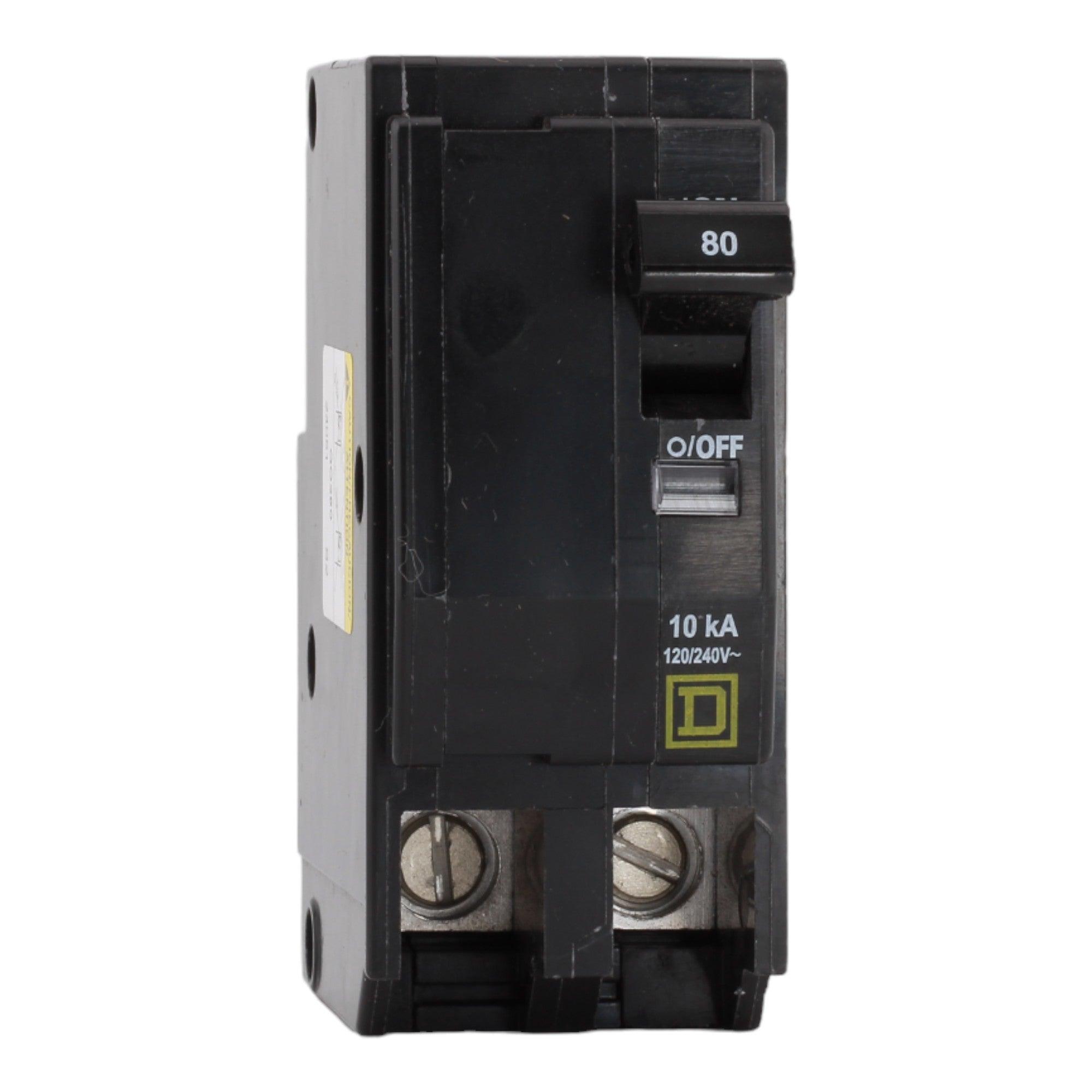 Square D QO280 80 Amp Double Pole 240V Plug-In Standard Trip Circuit Breaker UL - Image 3