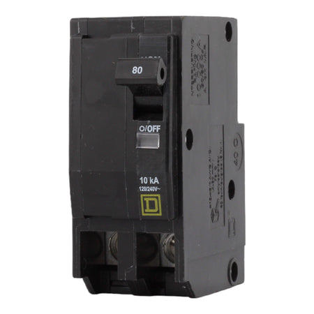 Square D QO280 80 Amp Double Pole 240V Plug-In Standard Trip Circuit Breaker UL - Image 2