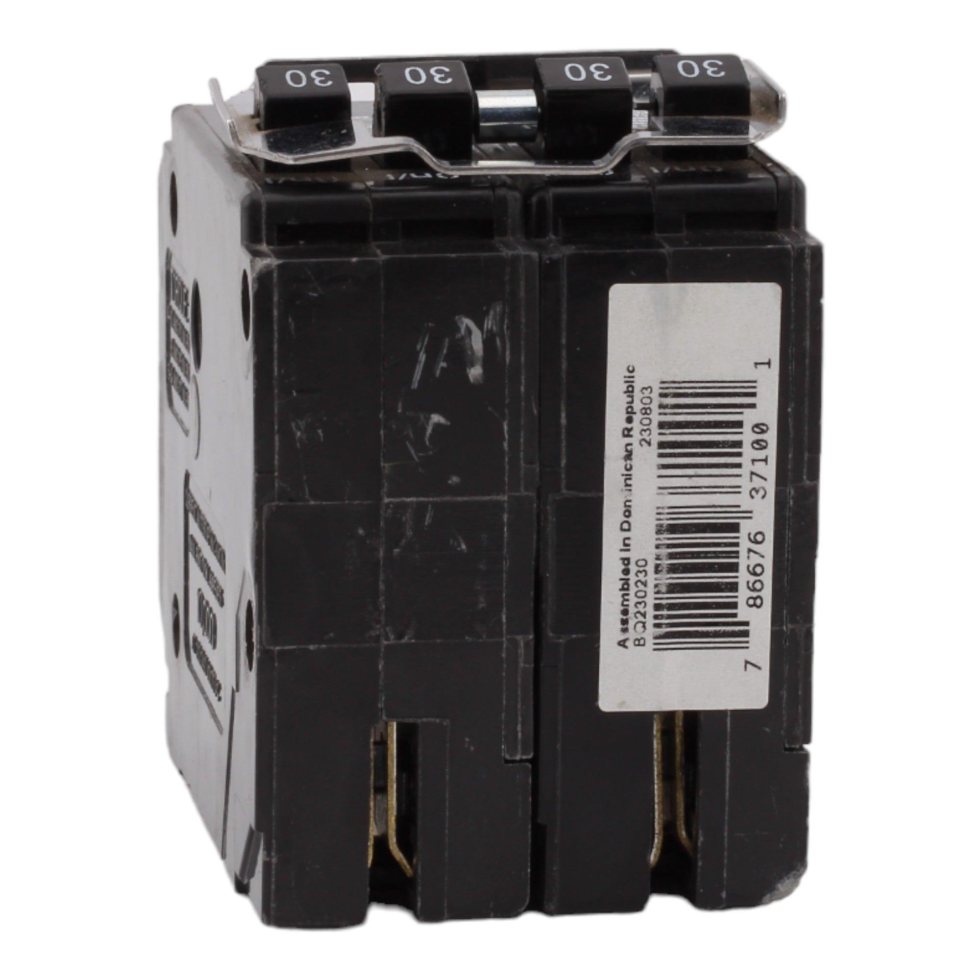 Eaton BR, BQC230230, (2) 30A, 4P, 120/240V, Quadplex, Plug-On, Circuit Breaker - Image 8