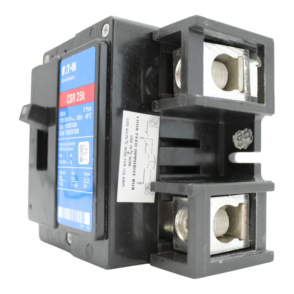 Eaton CH CSR2125N 125A 2P 120/240V Thermal-Magnetic Circuit Breaker - Image 3
