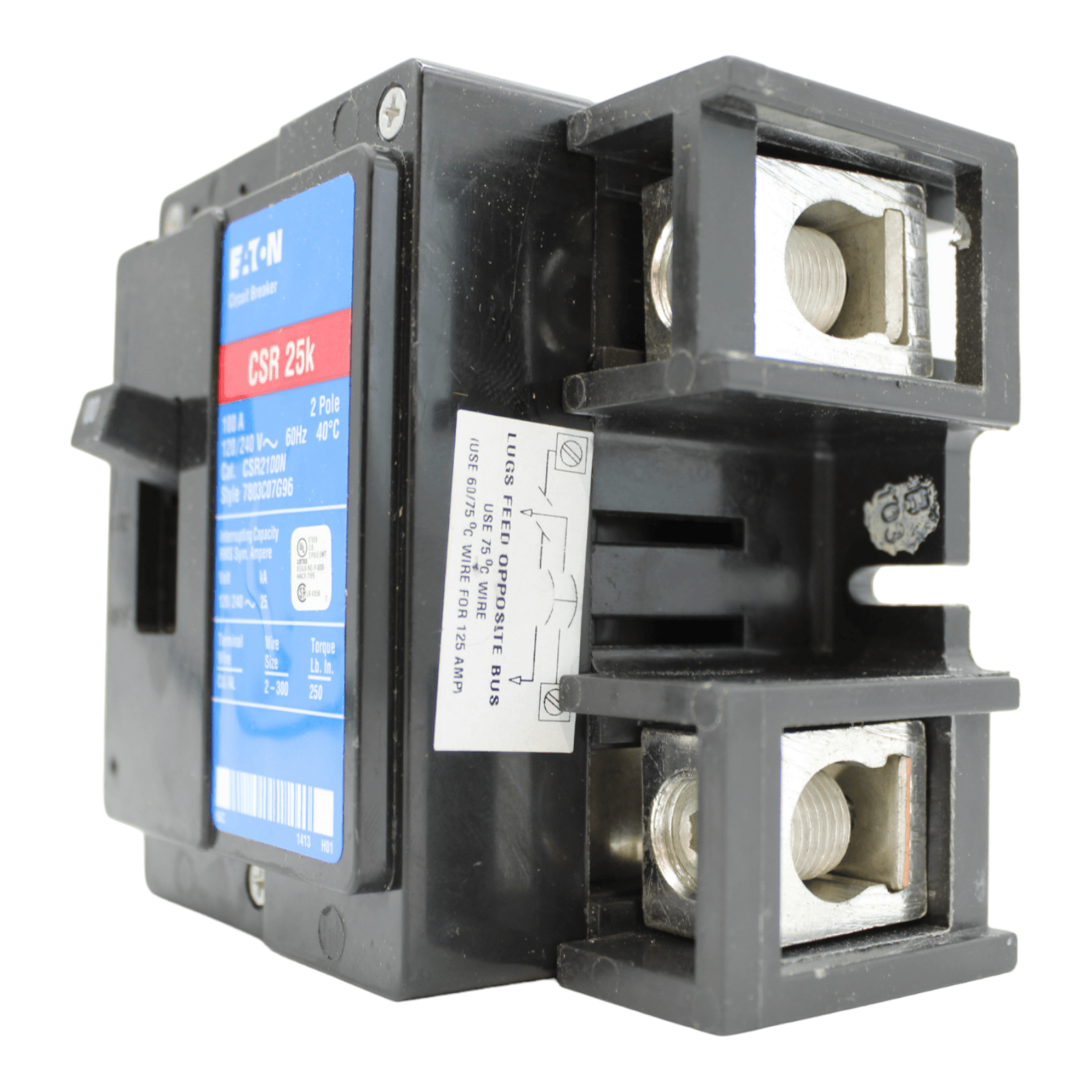 Eaton CH CSR2225N 225A 2P 120/240V Thermal-Magnetic Circuit Breaker - Image 3