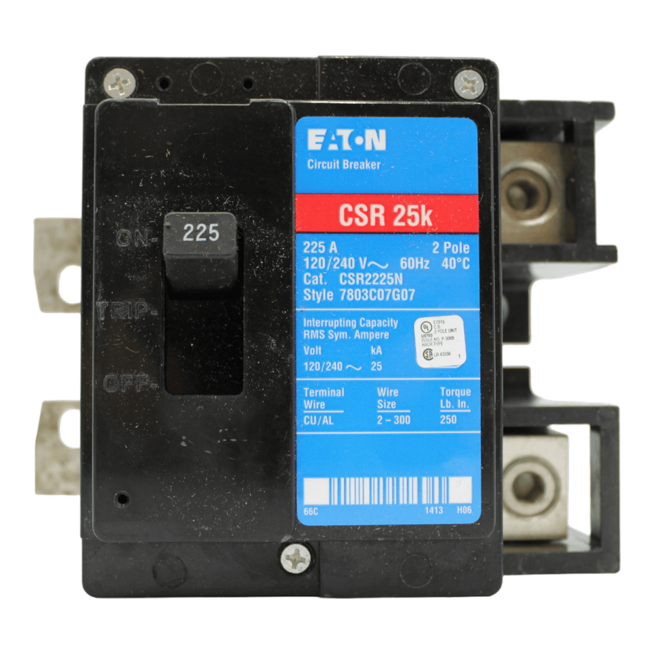 Eaton CH CSR2225N 225A 2P 120/240V Thermal-Magnetic Circuit Breaker - Image 2
