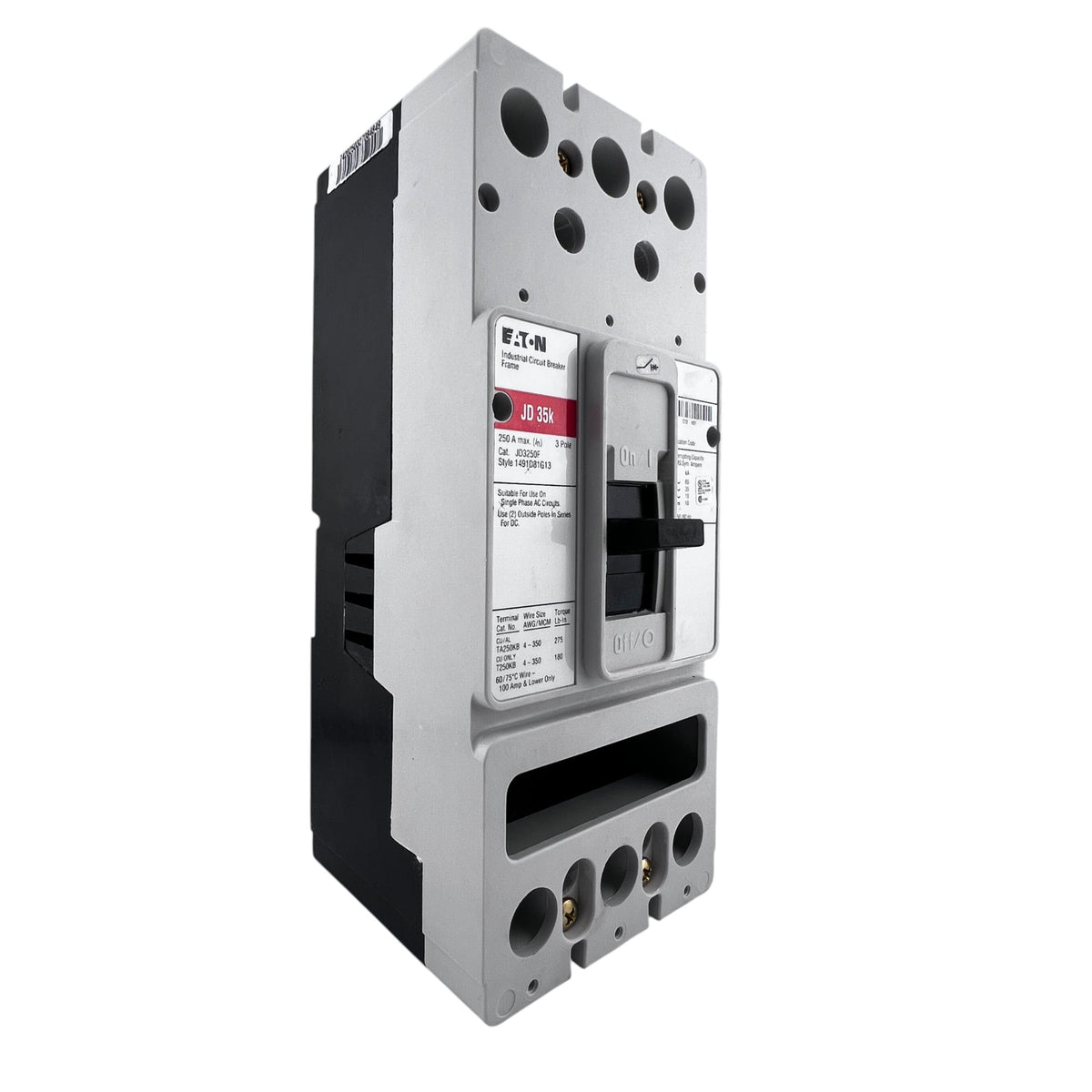 Eaton JD JD3250F 250A 3P 600V Circuit Breaker Frame