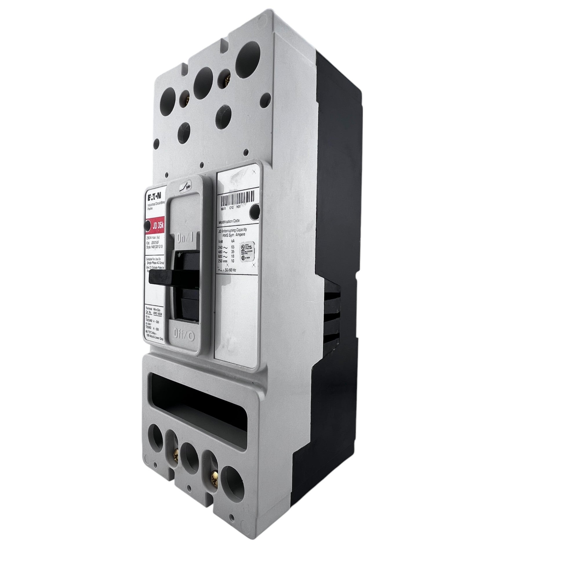 Eaton JD JD3250F 250A 3P 600V Circuit Breaker Frame - Image 6