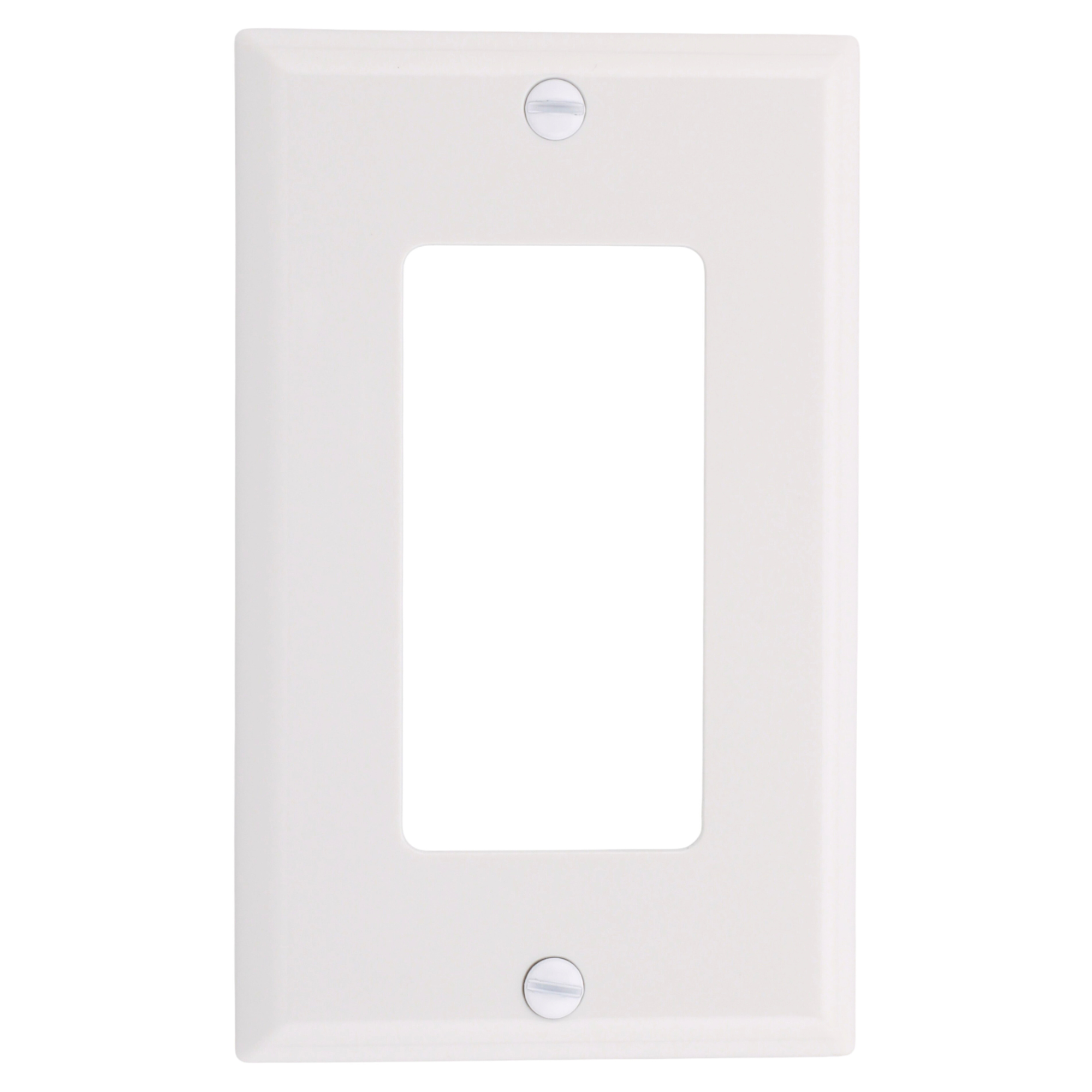 RES POWER Decorative Single Gang Wall Plate Unbreakable Polycarbonate cULus Listed White - Image 3