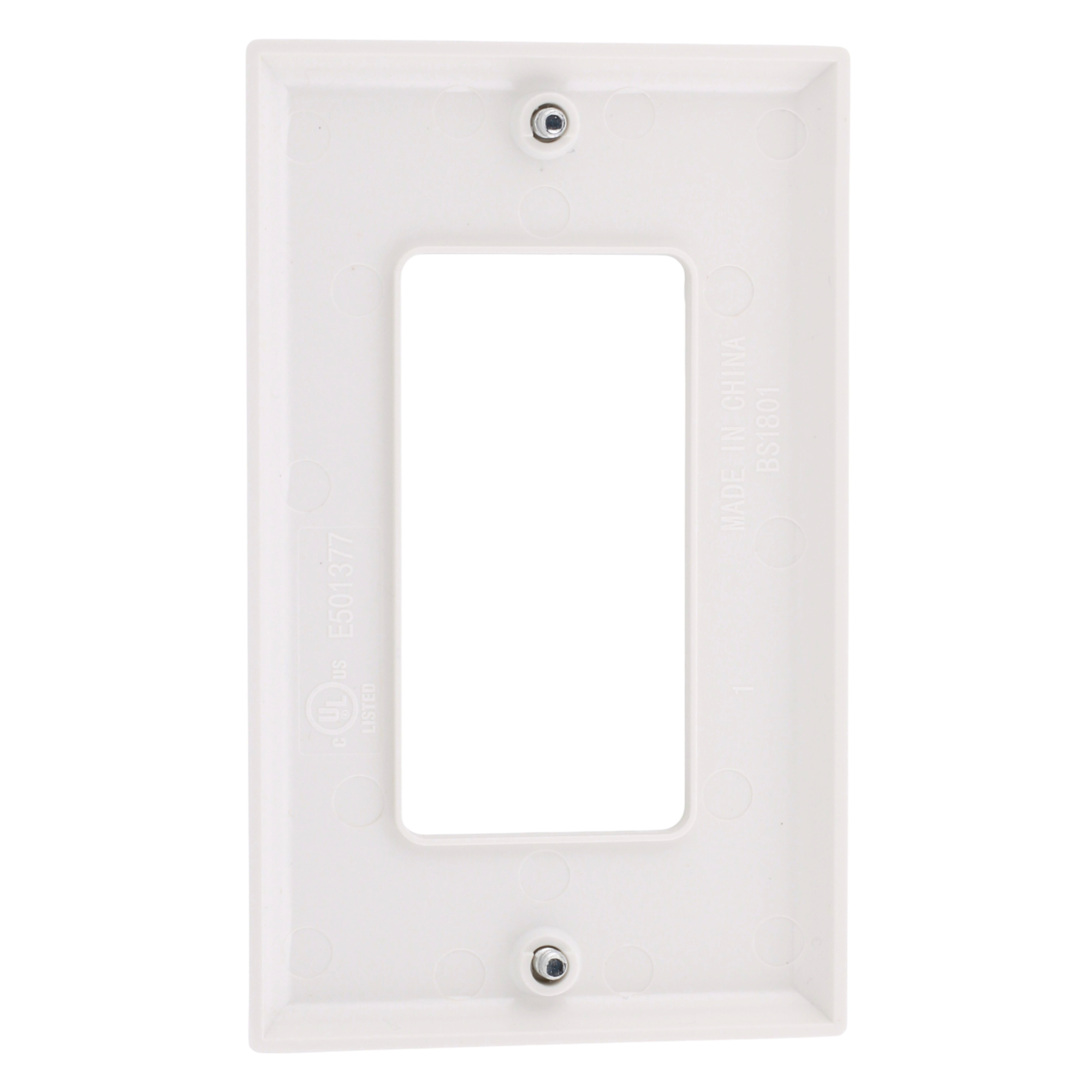RES POWER Decorative Single Gang Wall Plate Unbreakable Polycarbonate cULus Listed White - Image 4