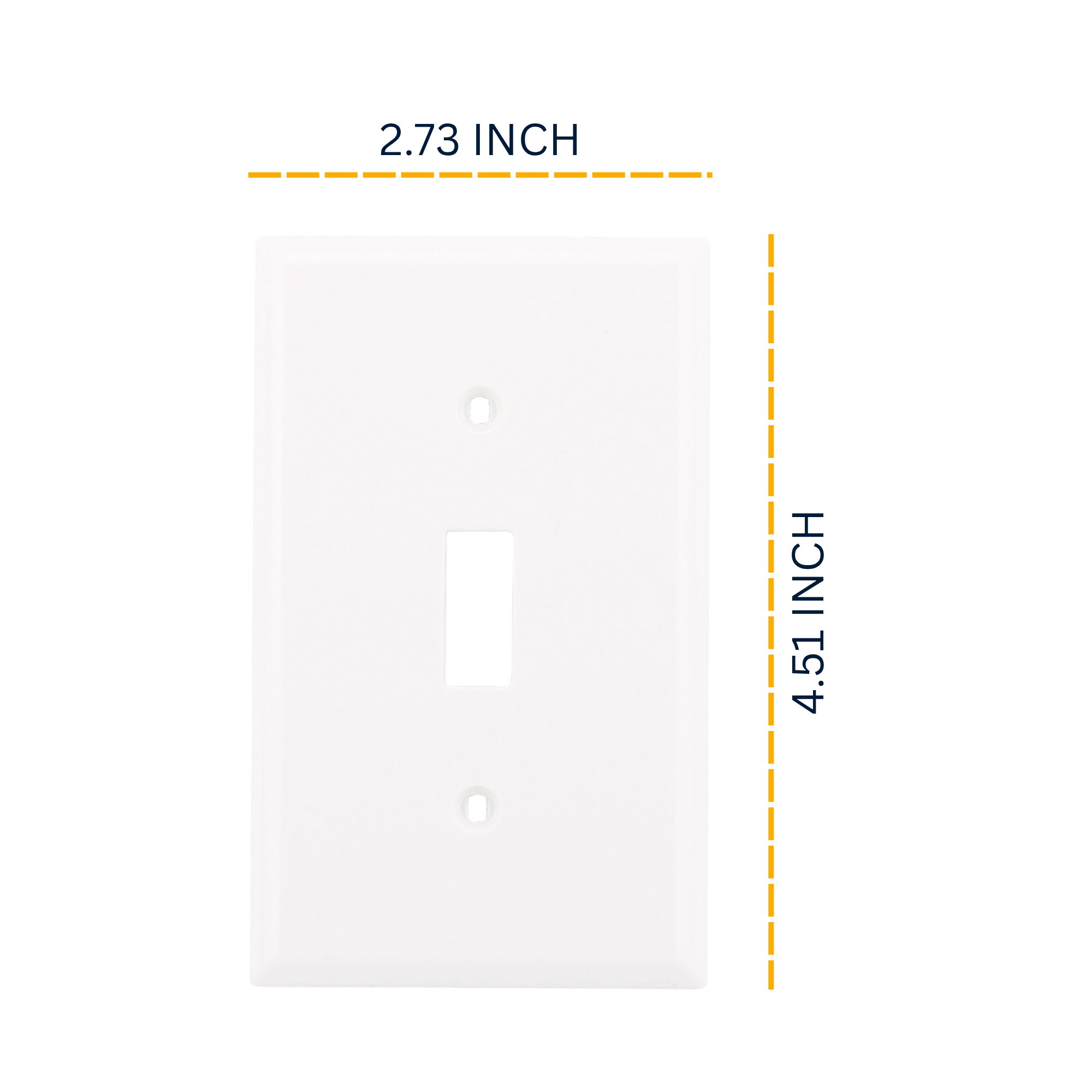 RES POWER 1-Gang Toggle Switch Wall Plate Unbreakable Polycarbonate cULus Listed White - Image 2