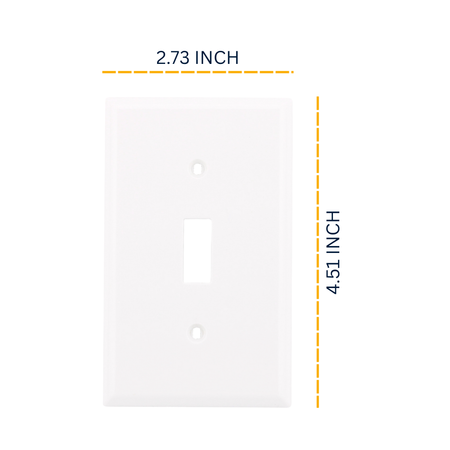 RES POWER 1-Gang Toggle Switch Wall Plate Unbreakable Polycarbonate cULus Listed White - Image 2