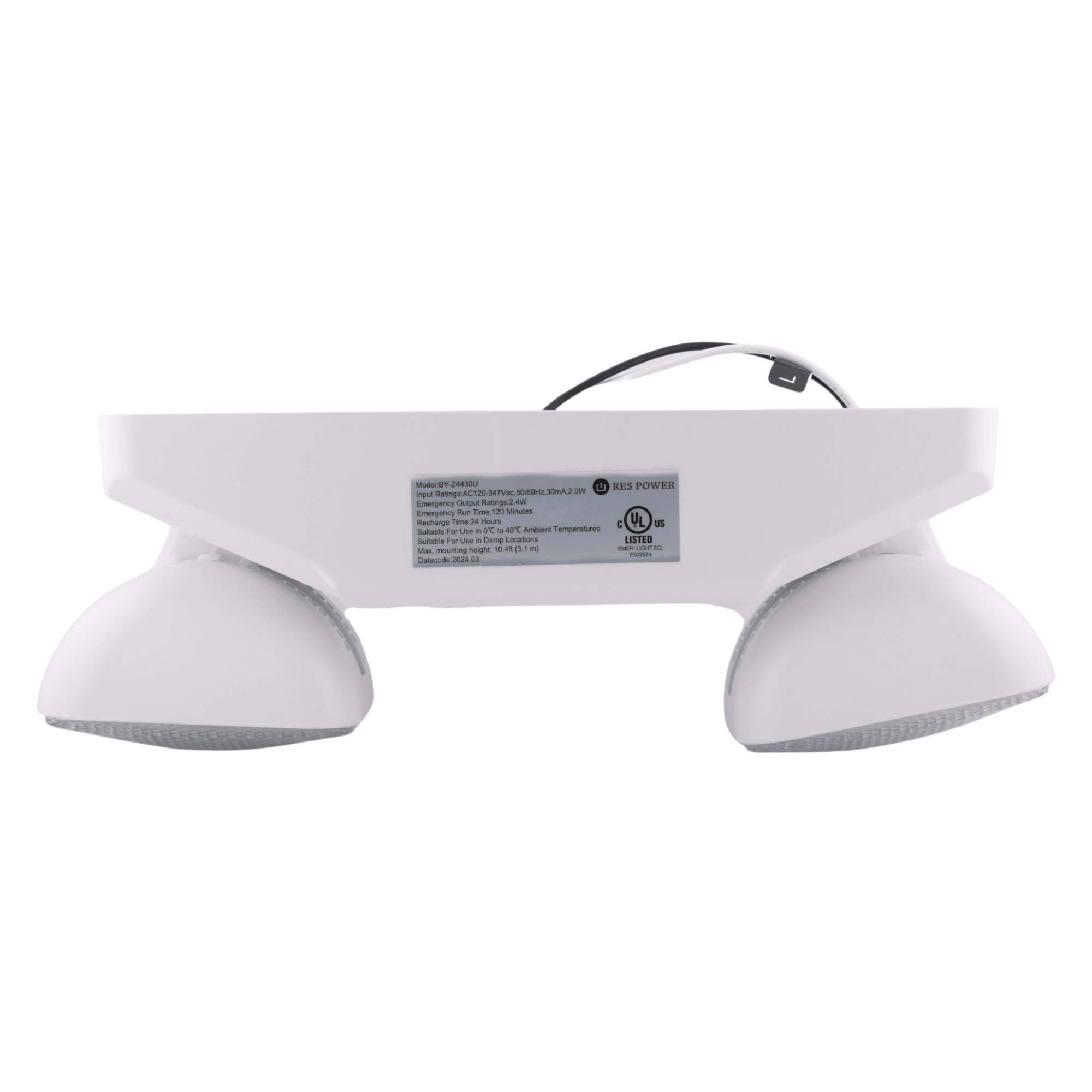 RES POWER RESEL2SWH LED Emergency Light 2 Lamps 180 Lumens 120-347V - Image 7